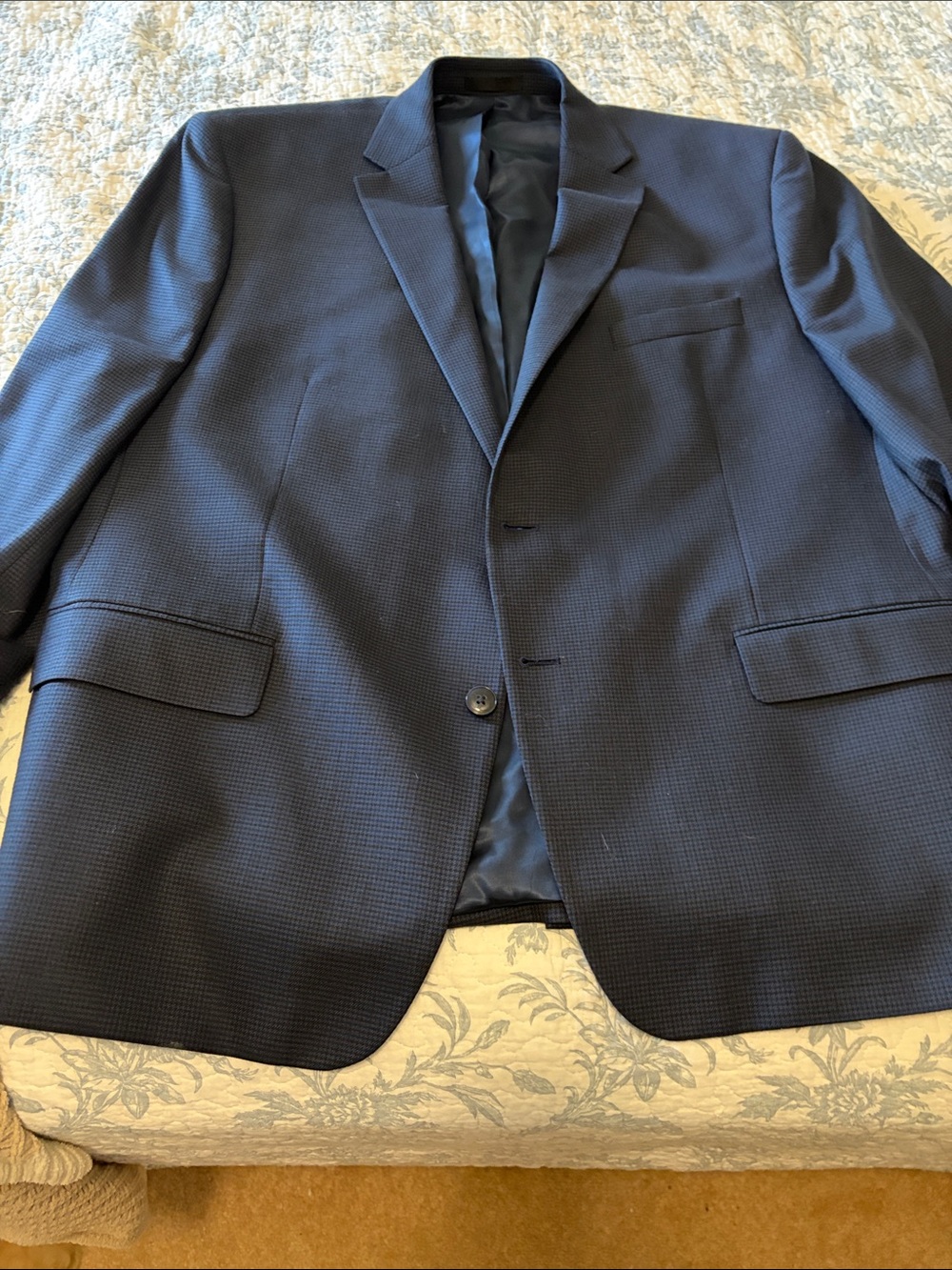 Michael Kors Men's Navy Textured Sport Coat Blazer